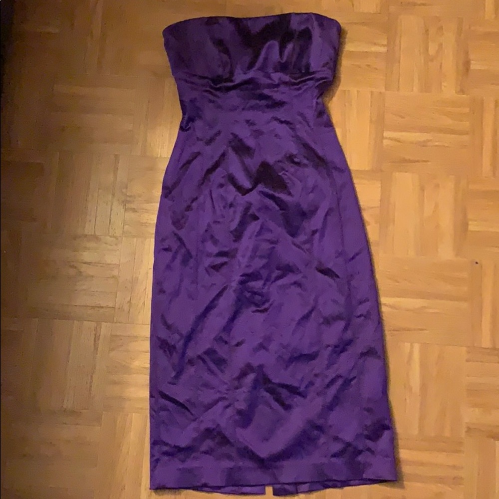 Satin strapless dress